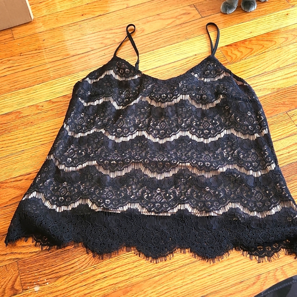 Black Lacey Tank Top